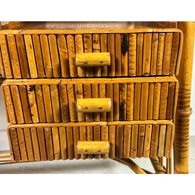 Vintage Rattan Desk, 1960s For Sale - Image 10 of 12