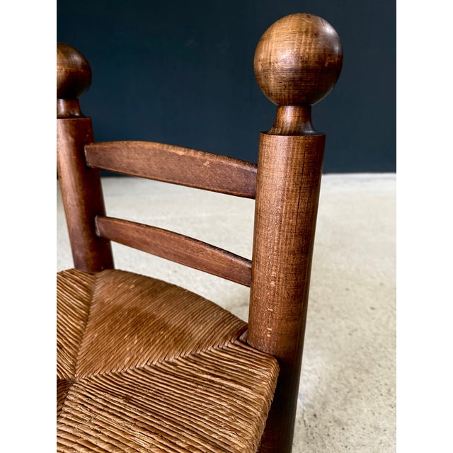 French Provincial Brutalist Low Stool by Charles Dudouyt, 1940s For Sale - Image 13 of 15