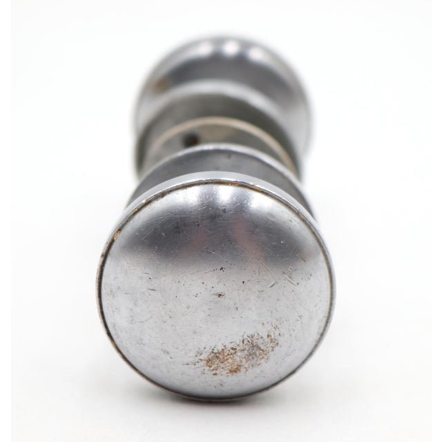Vintage Classic style passage door knob set made of brushed steel finished brass. The original mounting screws are not...