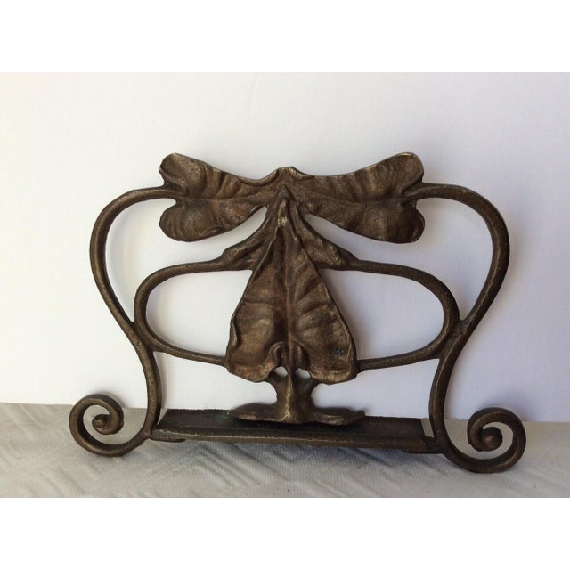 Art Nouveau Antique Mid Century Italian Letter Holder, Office Accessory For Sale - Image 3 of 6