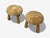 Early 21st Century Danish Modern Style, Honey Sheepskin, Maple, Shearling Footstools, Usa, 21st C. For Sale - Image 5 of 10