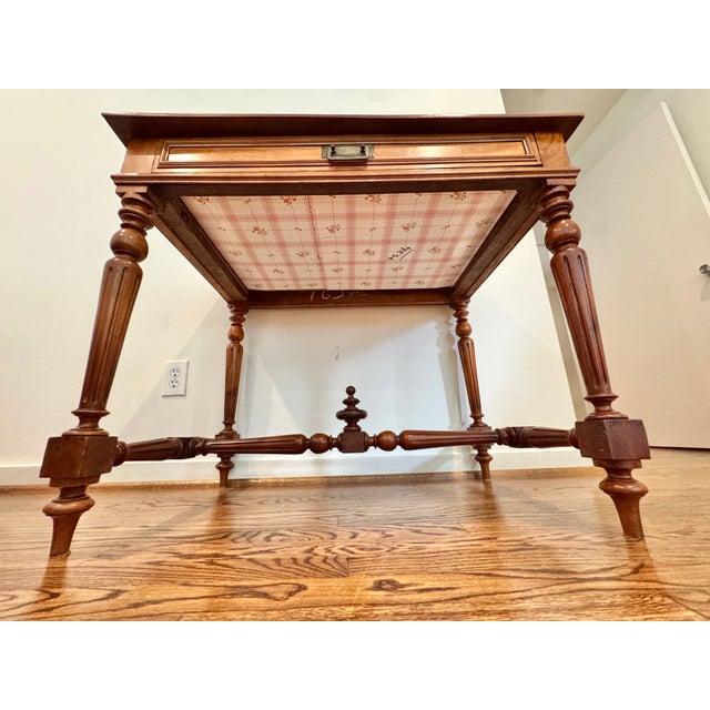 French Antique French Louis XVI Style Fruitwood Writing Table/Vanity For Sale - Image 3 of 14