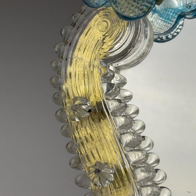 Wood Murano Glass Mirror, Italy, 1950s For Sale - Image 7 of 18