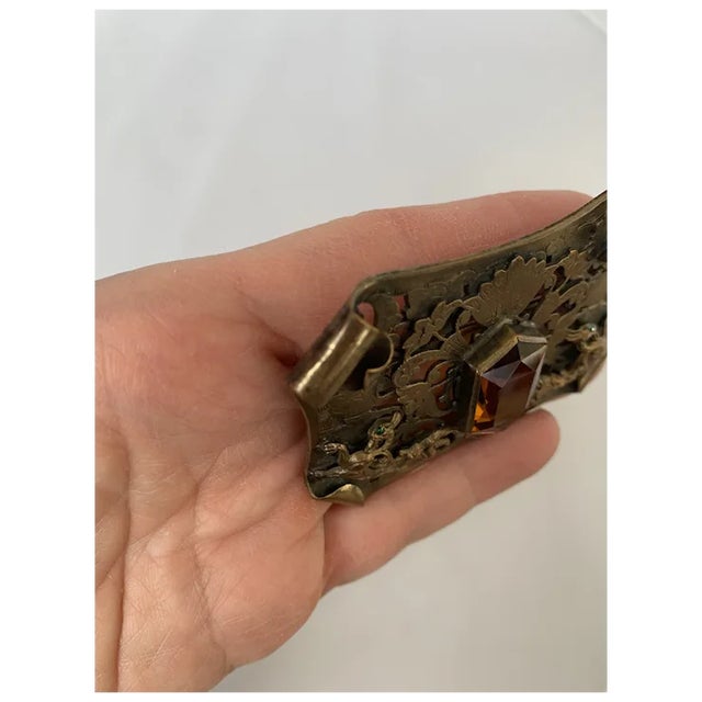 Late 19th Century Late 19th Century Victorian Dragon Sash Pin For Sale - Image 5 of 9