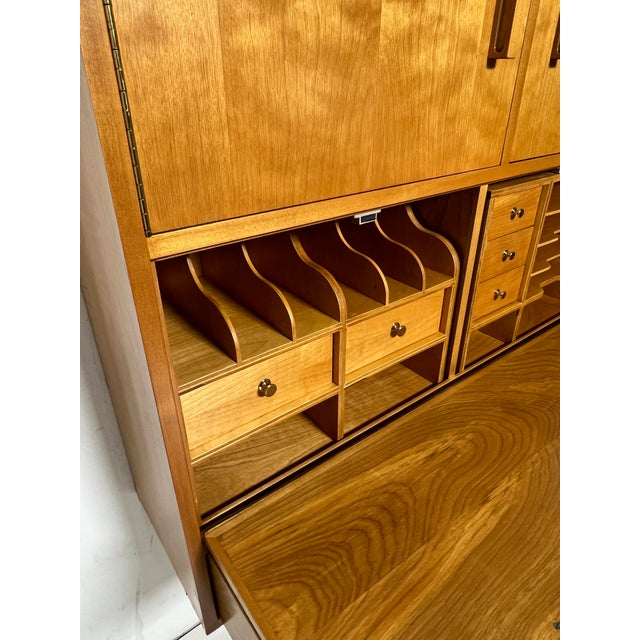 C. 1970s Charles Webb Wall Mounted Secretary Desk Cabinet For Sale In Boston - Image 6 of 13