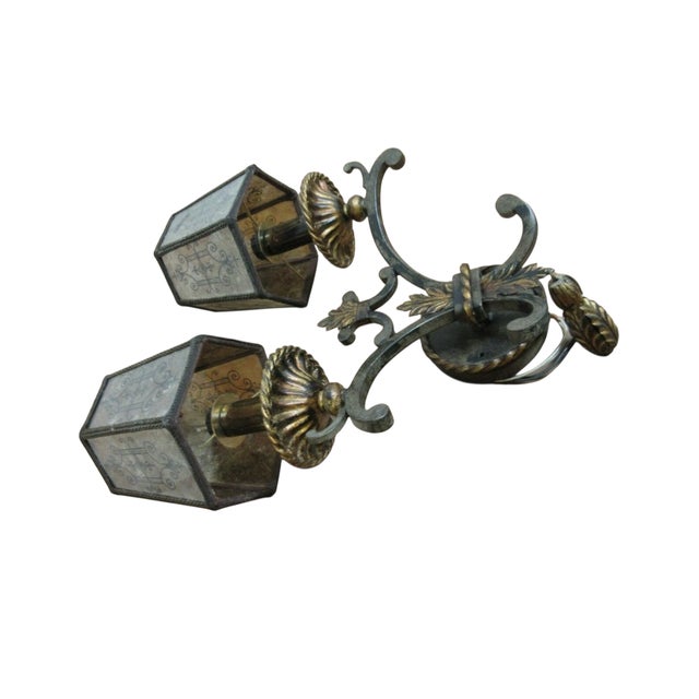 1990s Fine Art Lamps French Regency Torchiere Wall Sconce Lamp Lighting For Sale - Image 4 of 10