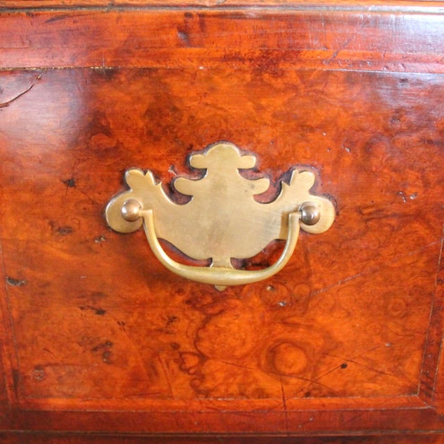 Early Georgian English Burl Walnut Highboy Chest on Stand For Sale - Image 11 of 17