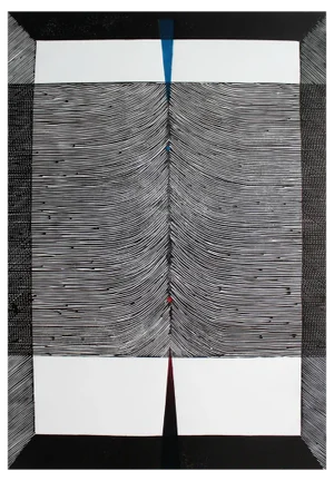 Ryszard Gieryszewski, Asymmetrical Composition, 2008, Woodcut on Paper