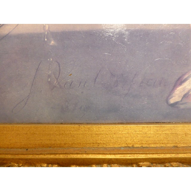 Late 20th Century Flowers, Butterflies, Bird Nest and Eggs Still Life Painting by J Van Os For Sale In Panama City, FL - Image 6 of 9