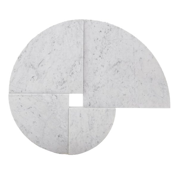 White Carrara Marble Sculptures by Angelo Mangiarotti for Skipper, 1990s For Sale