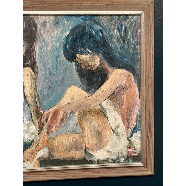 Ebbe Höglund, Ballet Dancer, Break, Oil Painting on Canvas, Framed For Sale - Image 11 of 18