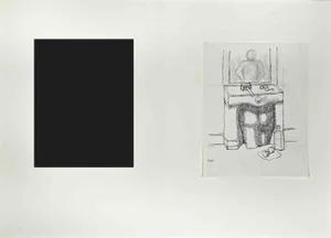 Antoine Mayo, Man at Work, Original Drawing, Late-20th-Century