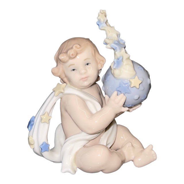 Lladro a New Beginning Child With Stars Porcelain Figurine For Sale