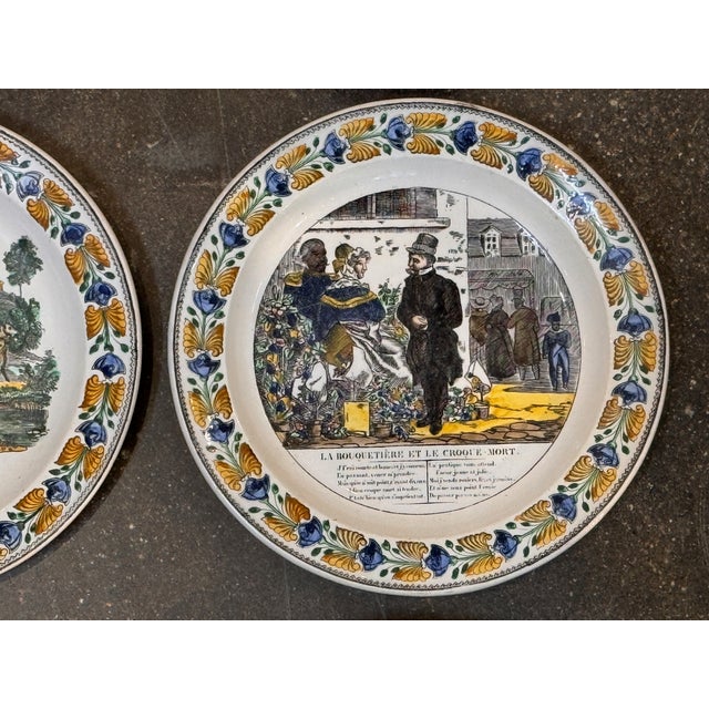 Set of Ten French Creil Faience Plates, Circa 1830 For Sale - Image 10 of 12