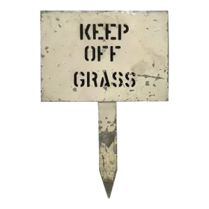 Vintage Metal Keep Off Grass Sign