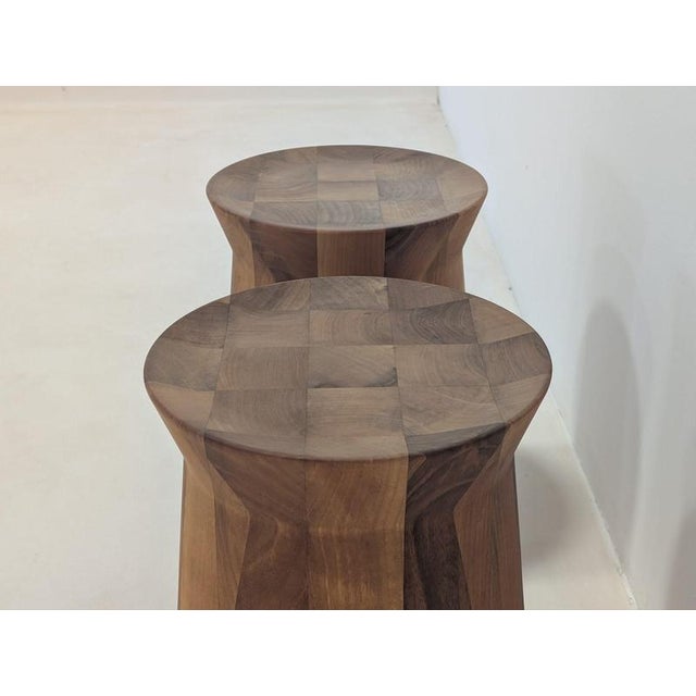Wood Dama Side Tables in Wood from Poliform, Set of 2 For Sale - Image 7 of 13
