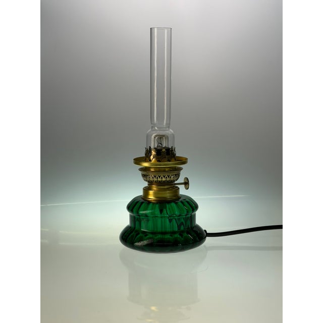 Green Dagmar Mini Table Lamp in Emerald Green Glass from Holmegaard, Denmark, 1970s For Sale - Image 8 of 8