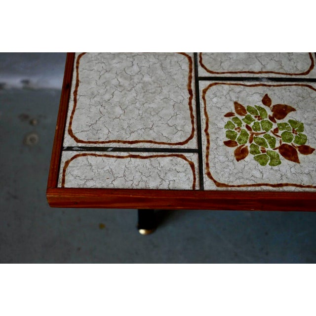 Small Ceramic Coffee Table with Flowers For Sale - Image 9 of 12