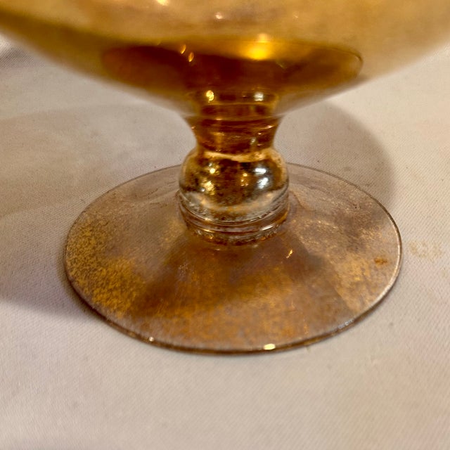 Vintage Gold Fleck Cocktail Pitcher and Roly Poly Glasses-Set of 4 For Sale - Image 4 of 4
