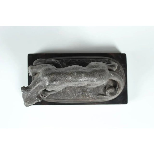 Antique Zinc Casting Panther Sculpture, 1880s For Sale - Image 3 of 8