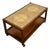 Vintage Teak and Ceramic Coffee Table on Casters, 1960s For Sale