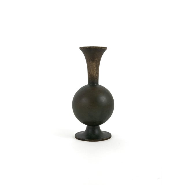 Black Small Bronze Vase by Sune Bäckström, Sweden, 1920s For Sale - Image 8 of 8