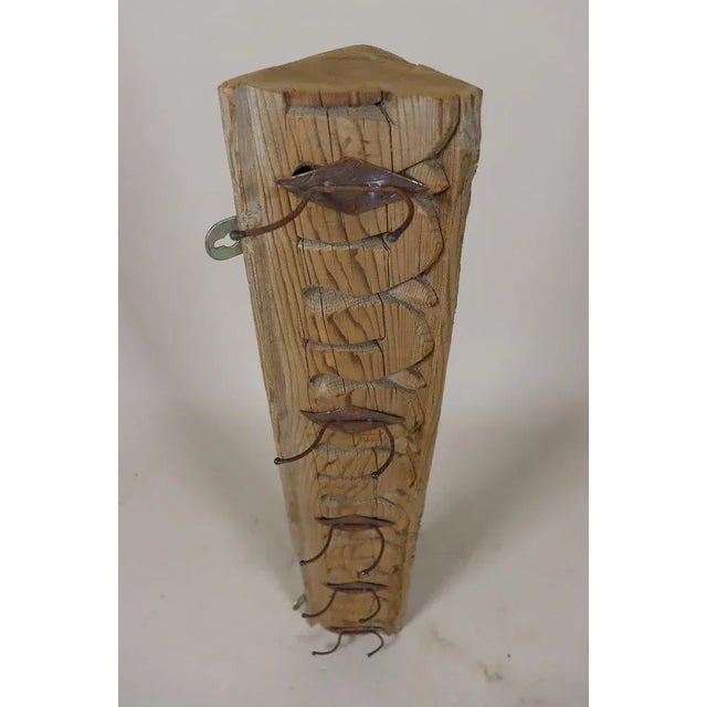 Antique Wood Handcarved Wall Coat Rack, 1890s For Sale - Image 10 of 12