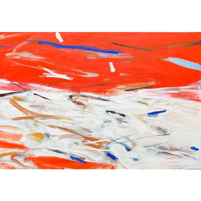 Acrylic and oil pastel on stretched canvas. The sides are painted white. Title: Chaos and Clothes I’ve always loved...