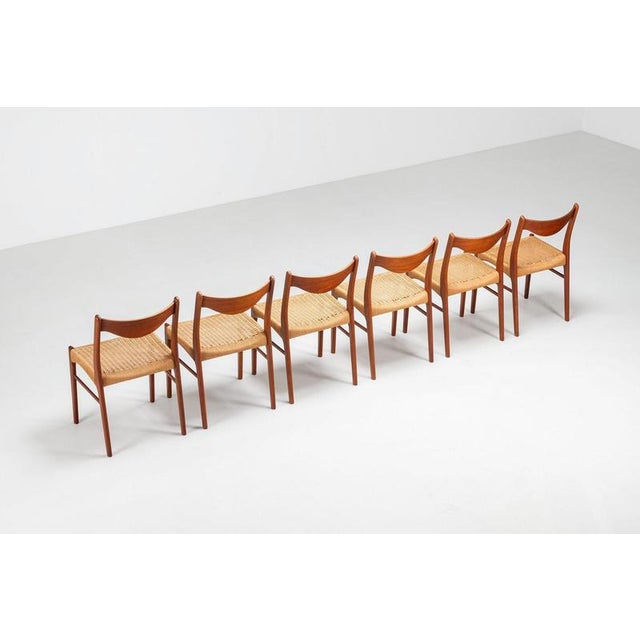 Arne Wahl Iversen Teak Dining Chairs Glyngore by Arne Wahl Iversen, Denmark, 1960, Set of 6 For Sale - Image 4 of 17