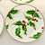 2001 Americana Hollywood Regency Restoration Hardware Holly Berry Salad Plates - Set of 6, Christmas For Sale - Image 10 of 15