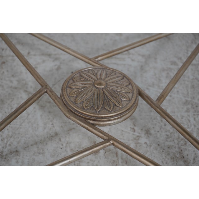 Regency Marble Top Gilt Metal Base Counter Lamp Table For Sale - Image 10 of 14