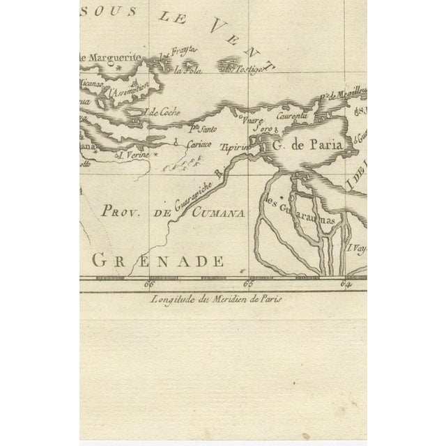 Caribbean and Lesser Antilles Enlightenment Map by Rigobert Bonne, 1780s For Sale - Image 10 of 12