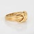 Modern C1990 Vintage Tiffany & Co X Ring 18k Yellow Gold Band Sz 5 Signed Jewelry For Sale - Image 3 of 8