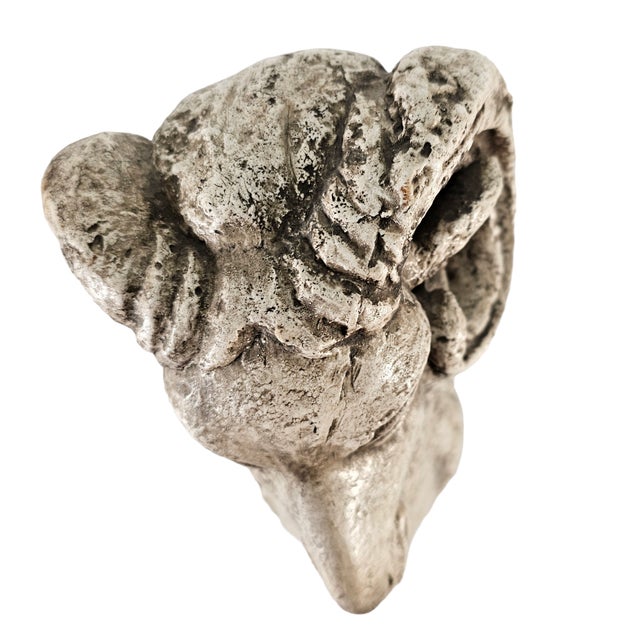 Cream Museum Style Cast Composite Ram Sculpture Long Neck Figural 16" For Sale - Image 8 of 9