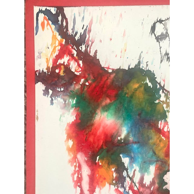 A true 20th century master! Martin Sumers NJ 1928-2012. A brilliant abstract mixed media executed in 2004. Unframed image...