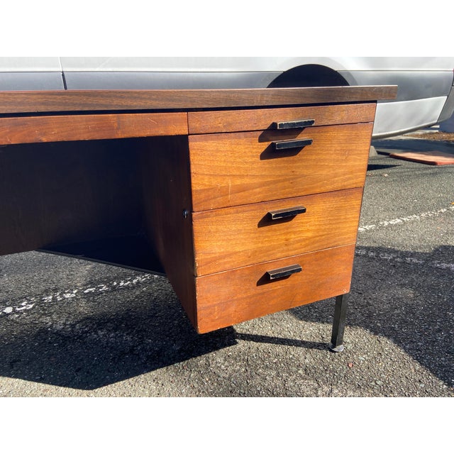 Vintage Mid Century Modern Executive Desk For Sale - Image 11 of 12