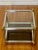 Mid Century Maison Jansen Style Two Tier Brass and Chrome Glass Square Tables, Pair For Sale - Image 9 of 12