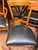 Set of 10 Biedermeier-Style Colombian Dining Chairs in Mahogany & Black Leather For Sale - Image 10 of 11