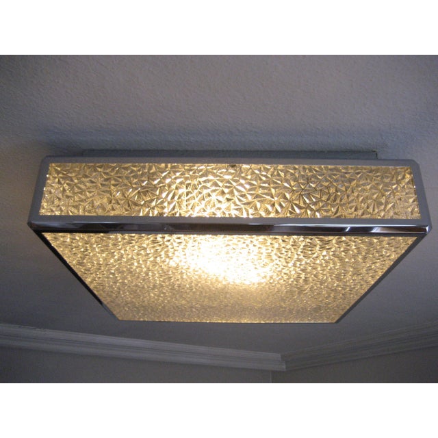 Vintage Ceiling Lamp with Plastic Plates in Chrome-Plated Profiles, 1970s For Sale - Image 6 of 18