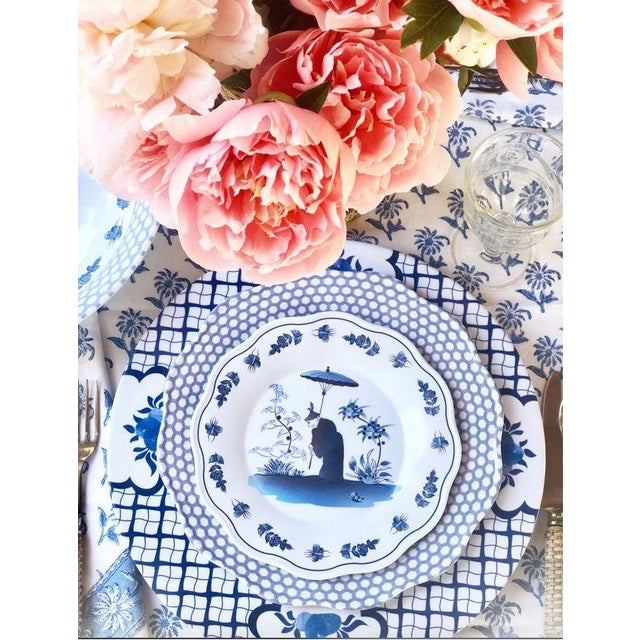 Discover timeless elegance with the Figurine Melamine Salad Plates, showcasing exquisite blue and white designs featuring...