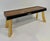 Italian Art Deco Bench with Zebrawood and Cherrywood Inlays and Gold Leaf Legs, 1980s For Sale - Image 4 of 13