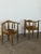 Danish corner chair in solid oak, designed by Henning Kjærnulf, 1960s, sold as a pair. Each chair is built on a triangular...