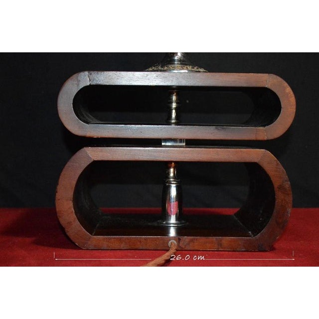Mid-Century Modern Danish Wood and Glass Table Lamp, 1960s For Sale - Image 17 of 18