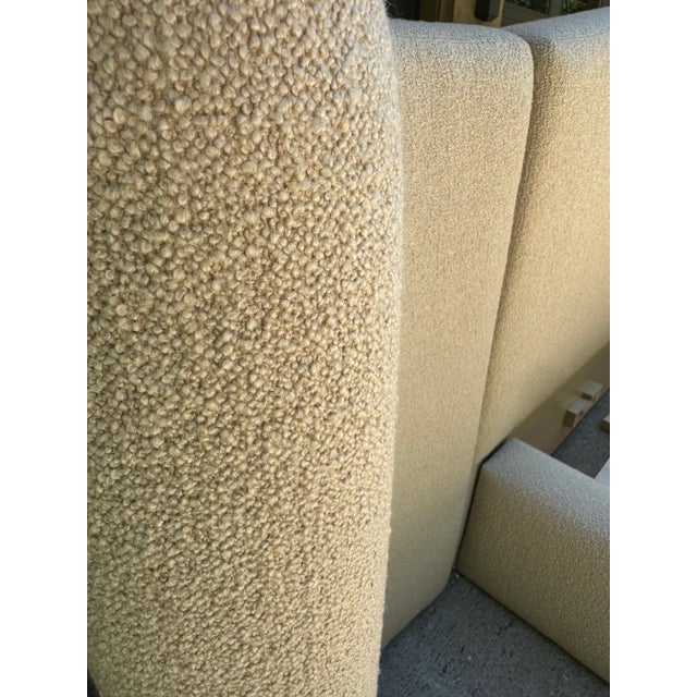 Caracole Caracole Luna Winged Upholstered Platform King Bed For Sale - Image 4 of 12