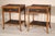 Pair of Aesthetic Movement Style Rattan, Metal and Canvas Side Tables For Sale - Image 4 of 13