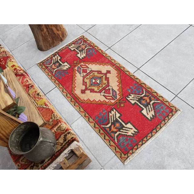 1950s Handmade wool and cotton rug in Turkish Anatolian Carpet, Vintage Area Rug, Turkish Vintage Anatolian Rug, Handmade...