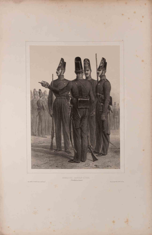 Auguste Raffet, Arnaouts Gardes-Côtes (Philadelphie, Asie), Lithograph, 1830s