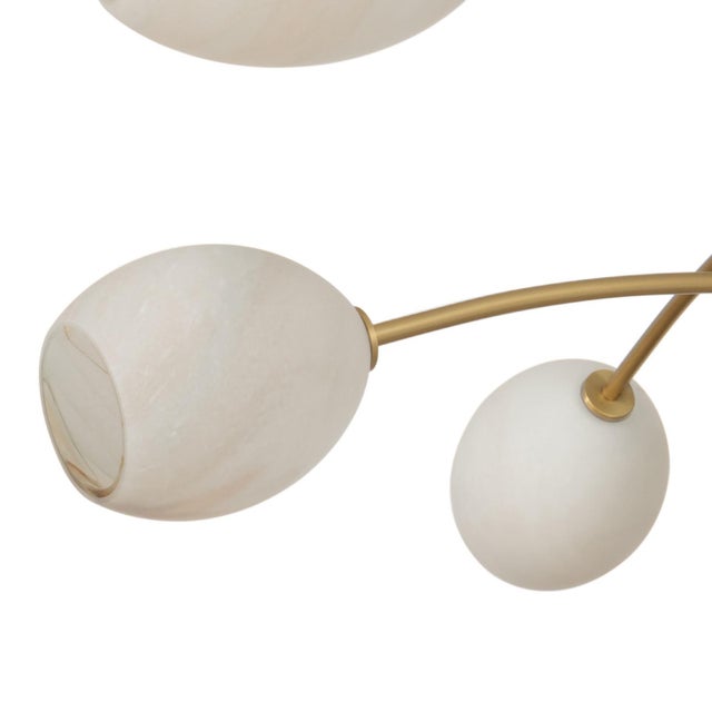 2020s Regina Andrew Artemis Mobile Chandelier, Natural Brass with Alabaster Glass For Sale - Image 5 of 8