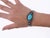 Metal c1950's 6.25" Navajo silver and turquoise twisted wire bracelet For Sale - Image 7 of 10