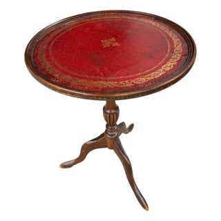 Antique-Style Tripod Pedestal Wine Table, 1950s For Sale